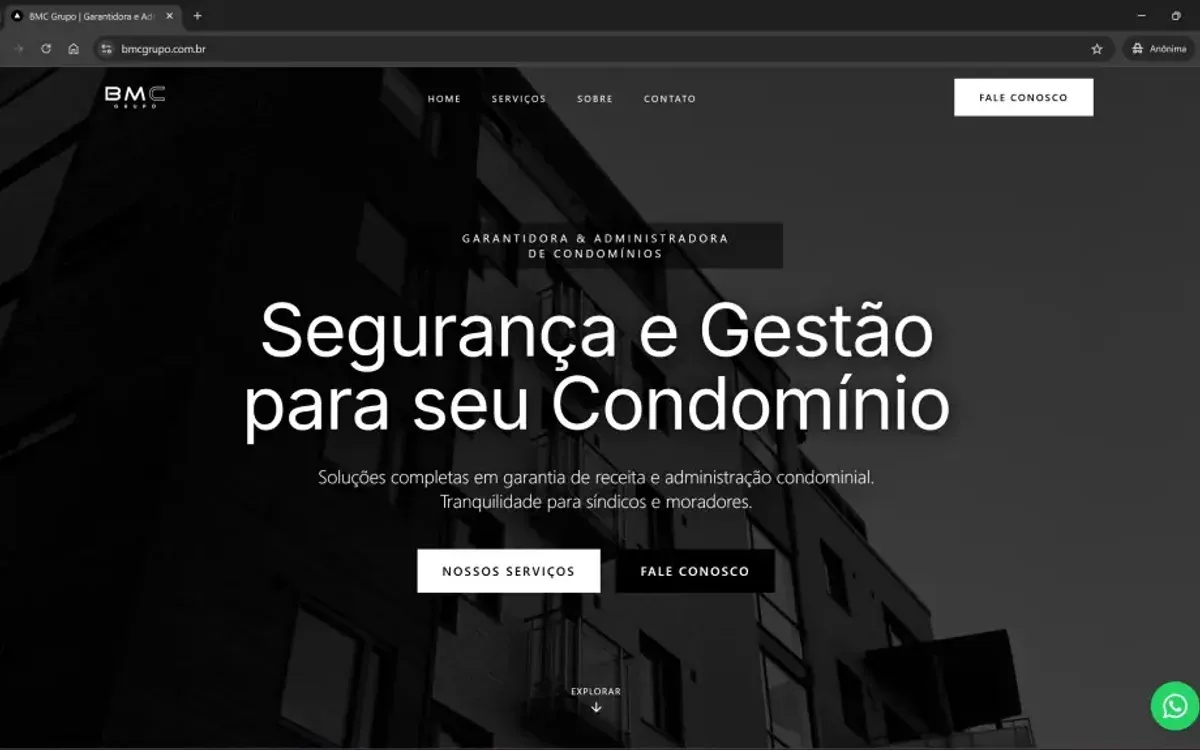 Site BMC Grupo desenvolvido pela Moggy Cloud Agency